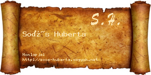 Soós Huberta névjegykártya